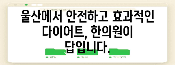 울산에서 건강하게 챙기는 한의원 다이어트