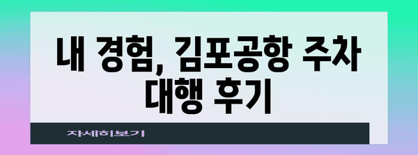 핵심 키워드 | 김포공항, 주차 대행, 후기