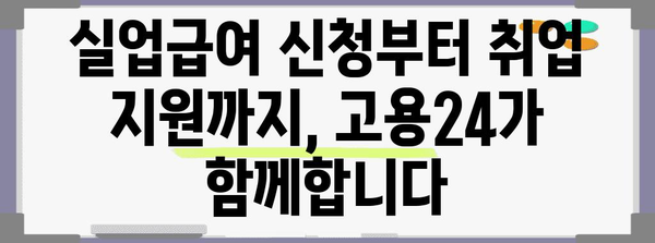 실업급여 신청부터 취업 정보까지 | 고용보험 고용24