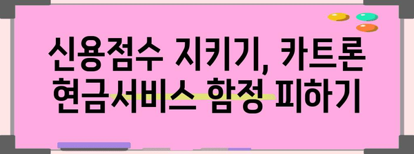 신용점수 관리 | 카트론 현금서비스 주의