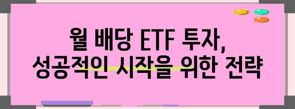 월 배당 ETF로 수동적 소득 극대화 | 최고 ETF 추천과 투자 노하우