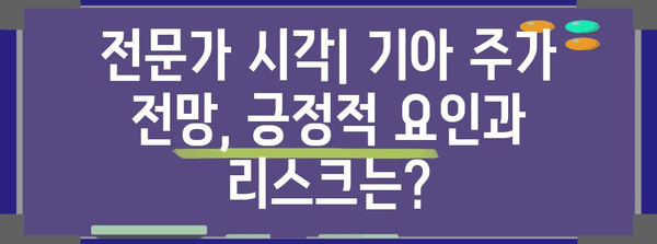 기아 자동차주 투자 전망 | 가치 분석과 전략