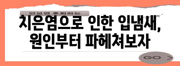 치은염이 숨겨진 입냄새! 원인과 해결법 알려드립니다