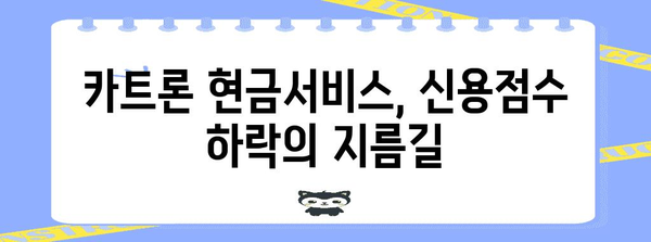 신용점수 관리 | 카트론 현금서비스 주의