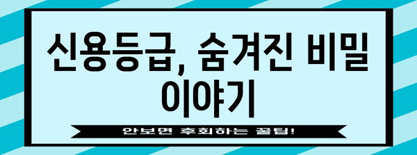 신용등급 표 해석 가이드 | KCB vs NICE 차이점