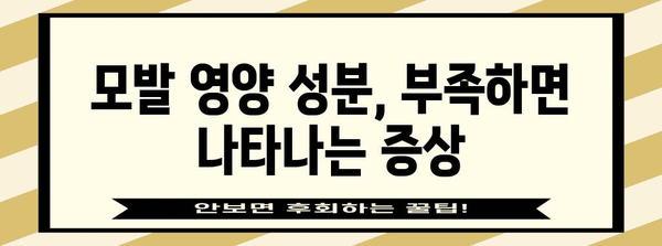 모발 영양 성분 | 건강한 머리카락을 위한 필수 지식