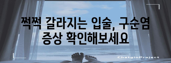 겨울 구순염 완전 정복법 | 원인, 증상, 대처법