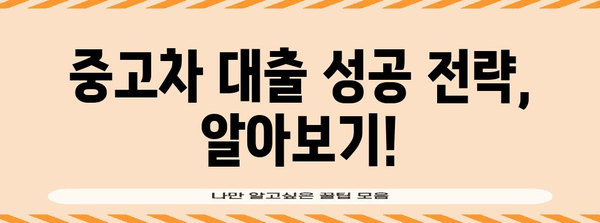 중고차 대출 비교 | 최적의 금리와 조건 찾기
