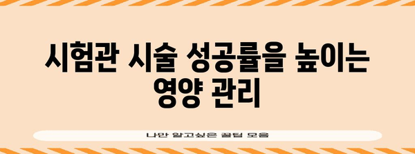 시험관 시술 전후 영양 관리로 성공률 높이기