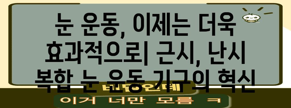 시력 개선을 위한 근시, 난시 복합 눈 운동 기구