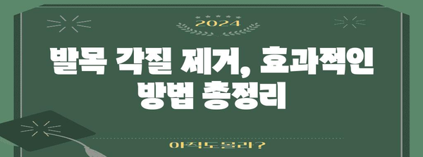 발목 각질 관리 가이드 | 천연 허브와 효과적인 요기 팁