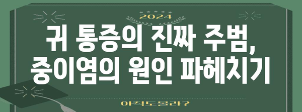 중이염의 숨겨진 원인과 통증 대처법