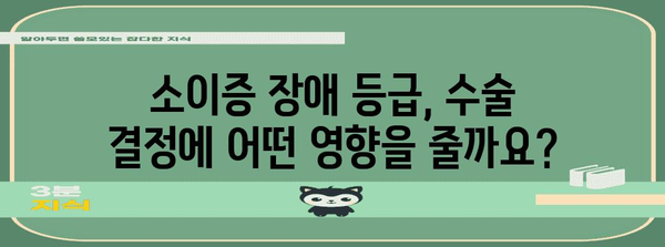 소이증 장애 등급과 미적 목적 수술 차이점