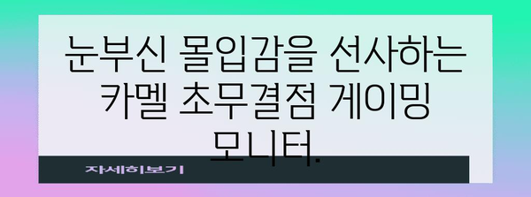 불량화소 없는 게이밍 모니터 | 카멜의 초무결점