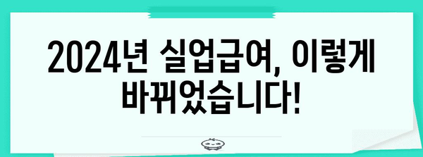 2024년 실업급여 기준 금액 | 최저, 최대, 월별 요약