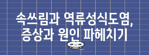 역류성식도염과 속쓰림 | 위산 관련 문제 이해하기