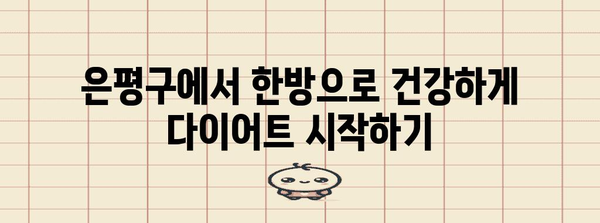 건강한 한방 다이어트로 은평구에서 살빼기