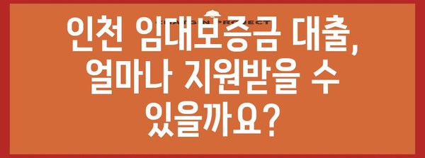 인천 임대보증금 대출 가이드 | 혜택, 조건, 신청 방법