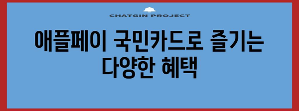 애플페이 활용한 국민카드 결제 가이드