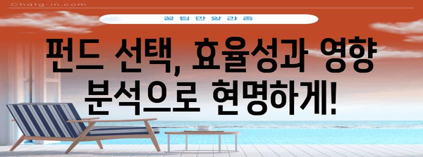 경제 회복 펀드 선택 가이드 | 효율과 영향 분석