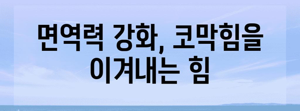 만성 코막힘 해결책 | 알레르기 비염 장기 관리 방법