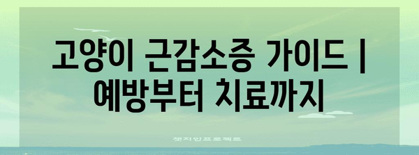 고양이 근감소증 가이드 | 예방부터 치료까지