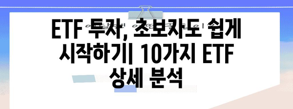 미국·중국 주식 투자의 명가! 10가지 ETF 비교 분석