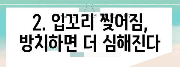 입꼬리 찢어짐 관리 가이드 | 원인 파악과 효과적인 관리 방법