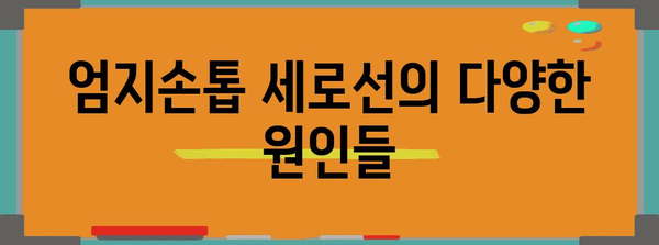 엄지손톱 세로선 이유와 해결법 | 건강 정보와 관리 노하우