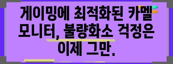 불량화소 없는 게이밍 모니터 | 카멜의 초무결점