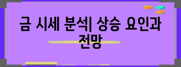 금 시세 상승 분석 및 ETF 투자 가이드