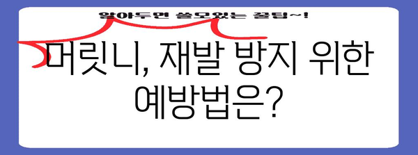 머릿니 치료 및 예방법 | 증상, 원인, 대처 방법