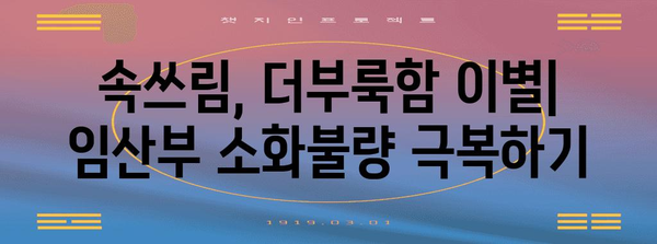 임산부 소화불량 완화법