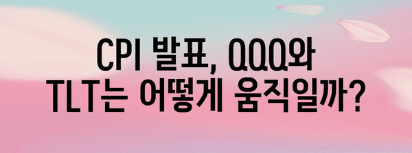 CPI발표 후 ETF 움직임 | QQQ와 TLT의 상관관계와 투자 시사점