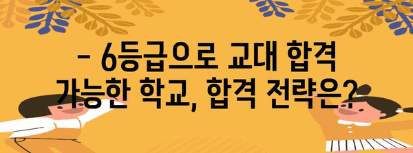 6등급으로 교대 합격이 가능한 학교 | 합격 전략과 현명한 선택