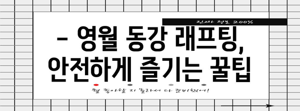 영월 동강 래프팅 즐기는 법 | 강원 여행, 물놀이, 여름 휴가 가이드