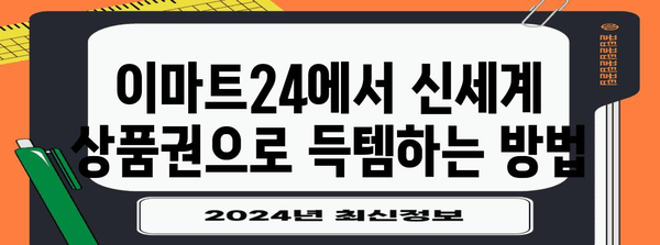 이마트24 비주류까지 주문 OK! 신세계 상품권 마법 활용법