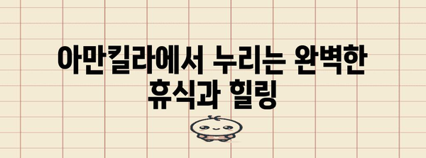 발리 고급 풀빌라 여행지 | 아만킬라