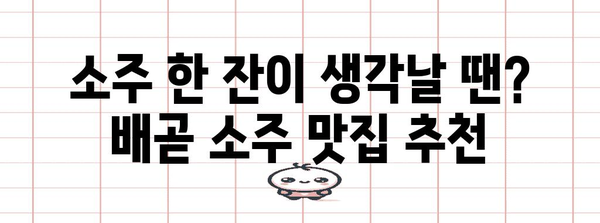 저렴한 배곧의 즐거운 체험 | 캠핑, 고깃집, 소주 명소 탐방