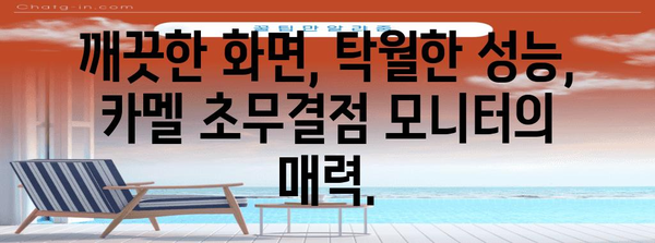 불량화소 없는 게이밍 모니터 | 카멜의 초무결점