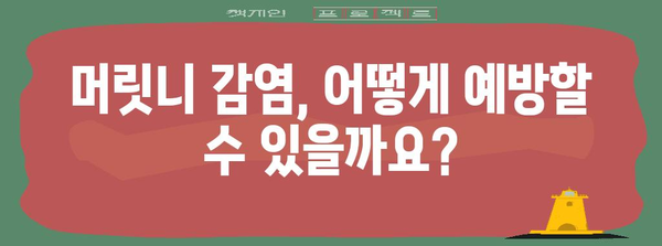 머릿니 증상 및 치료 | 감염 예방 및 대처 방법