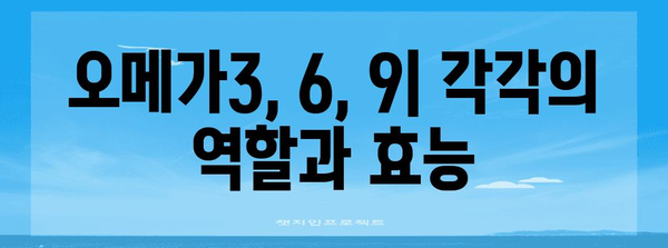 오메가 지방산 완벽 이해 | 우리 몸에 필요한 지방산 찾기