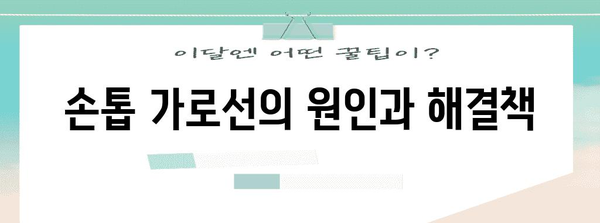 손톱 가로선의 신체적 의미 | 건강 상태를 알아내는 힌트