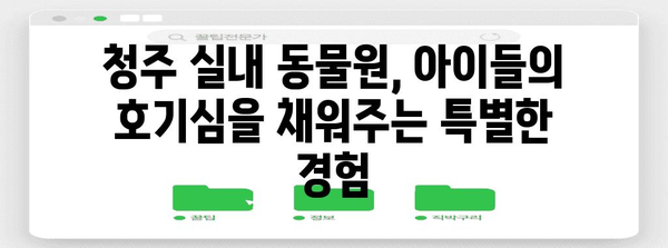 비오는 날 아이들과 함께 갈 만한 청주 실내 동물원 가이드