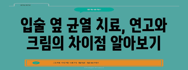 입술 옆 균열 치료제 | 연고와 크림 비교