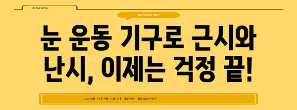 시력 개선을 위한 근시, 난시 복합 눈 운동 기구
