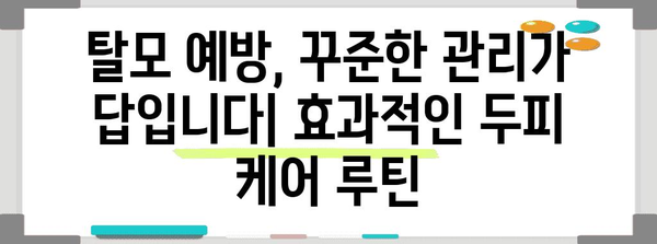 머리카락 관리의 핵심 | 탈모 예방법과 두피 케어