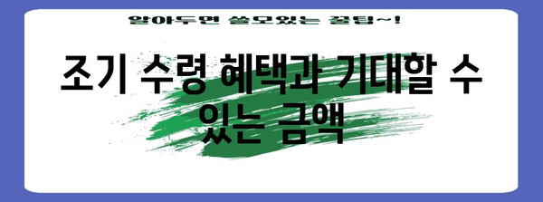국민연금 조기 수령 | 자격, 절차, 혜택 안내