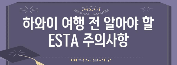 하와이 ESTA 비자 신청 안내서 | 단계별 가이드로 빠르고 쉽게 비자 확보
