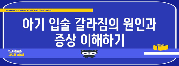 아기 입술 갈라짐 관리 | 베아로반 연고 활용 안내서